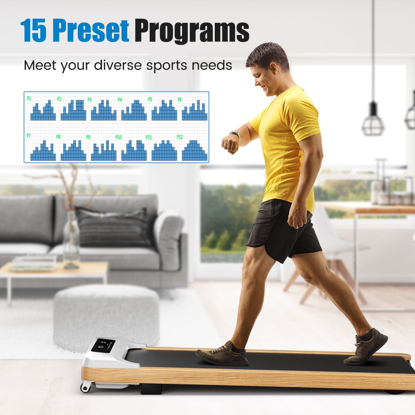Under-Desk Treadmill Walking Pad Featuring a 7-Layer Running Belt