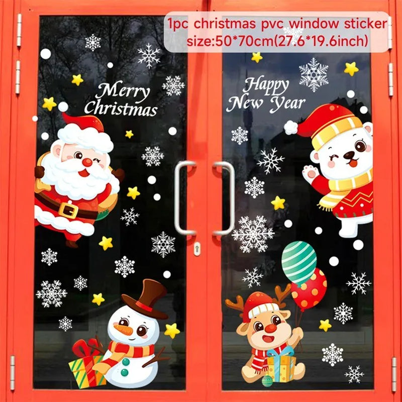 Festive Christmas Window Stickers - Merry Christmas Decor the Perfect Xmas and Holiday Gifts!