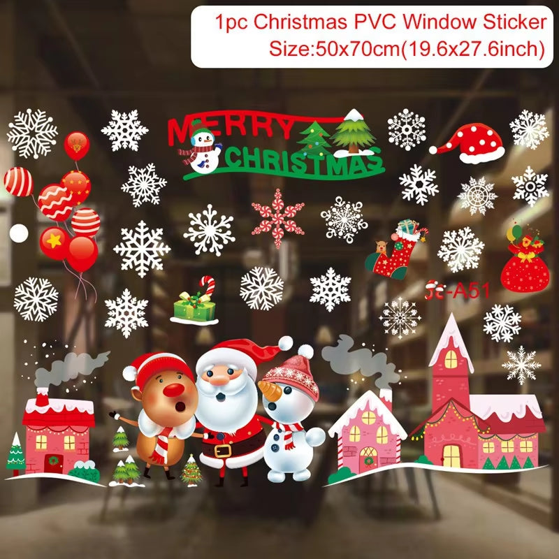 Festive Christmas Window Stickers - Merry Christmas Decor the Perfect Xmas and Holiday Gifts!
