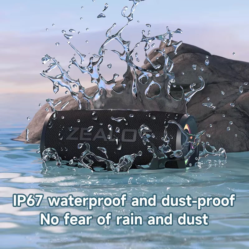 Powerful 40W IPX6 Waterproof Bluetooth Speaker with Exceptional Bass for Outdoor Adventures