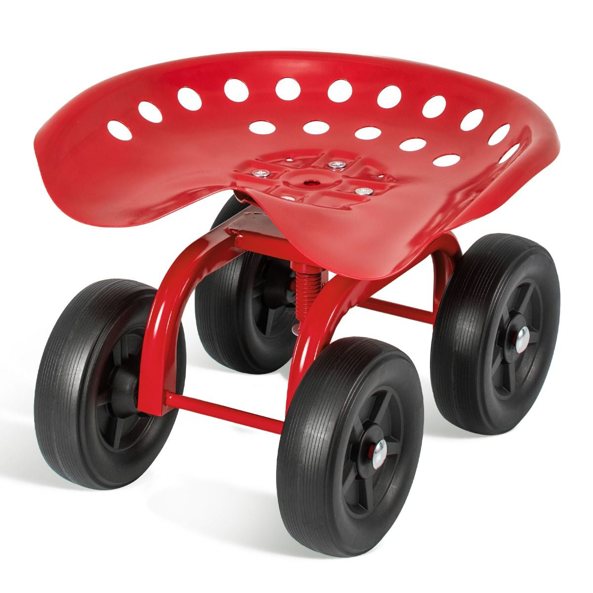 Garden Workseat with 360° Swivel Seat and Adjustable Height