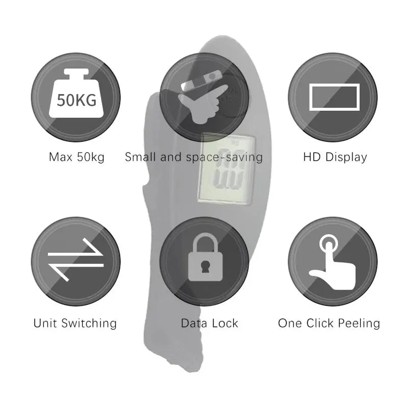 Portable Electronic Luggage Scale - Compact and Accurate Travel Weight Measurement