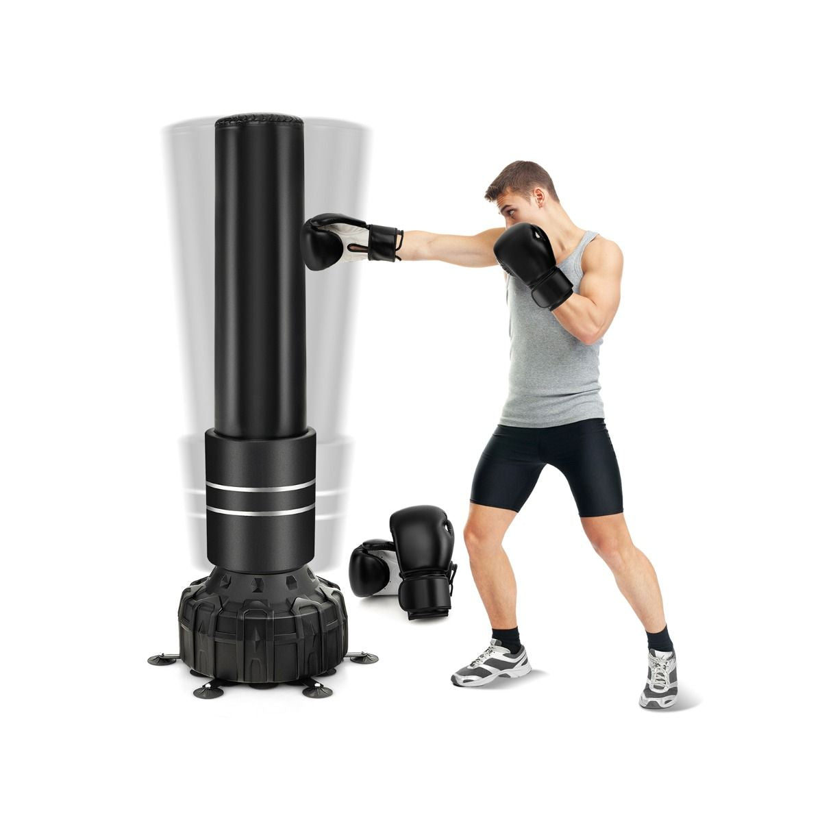 Professional Boxing Bag Set with Gloves and Suction Cup Base