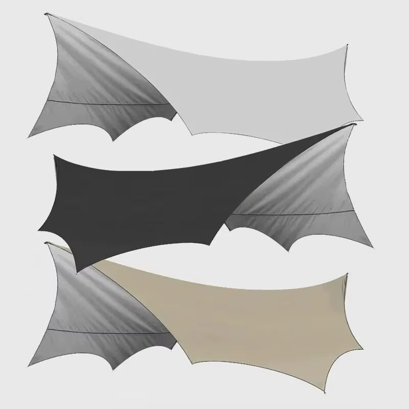 5.1X5.1M Large Camping Tarp Waterproof Octagon Butterfly Outdoor Sun Shelter Awning Tent Shade Sunshade Beach Tourist Canopy