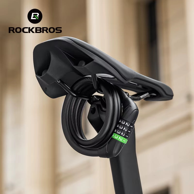 Bike Cable Lock MTB Road Bicycle Anti-Theft Password Lock PVC Steel Cable Lock for Motorcycle Scooter Bike Accessories