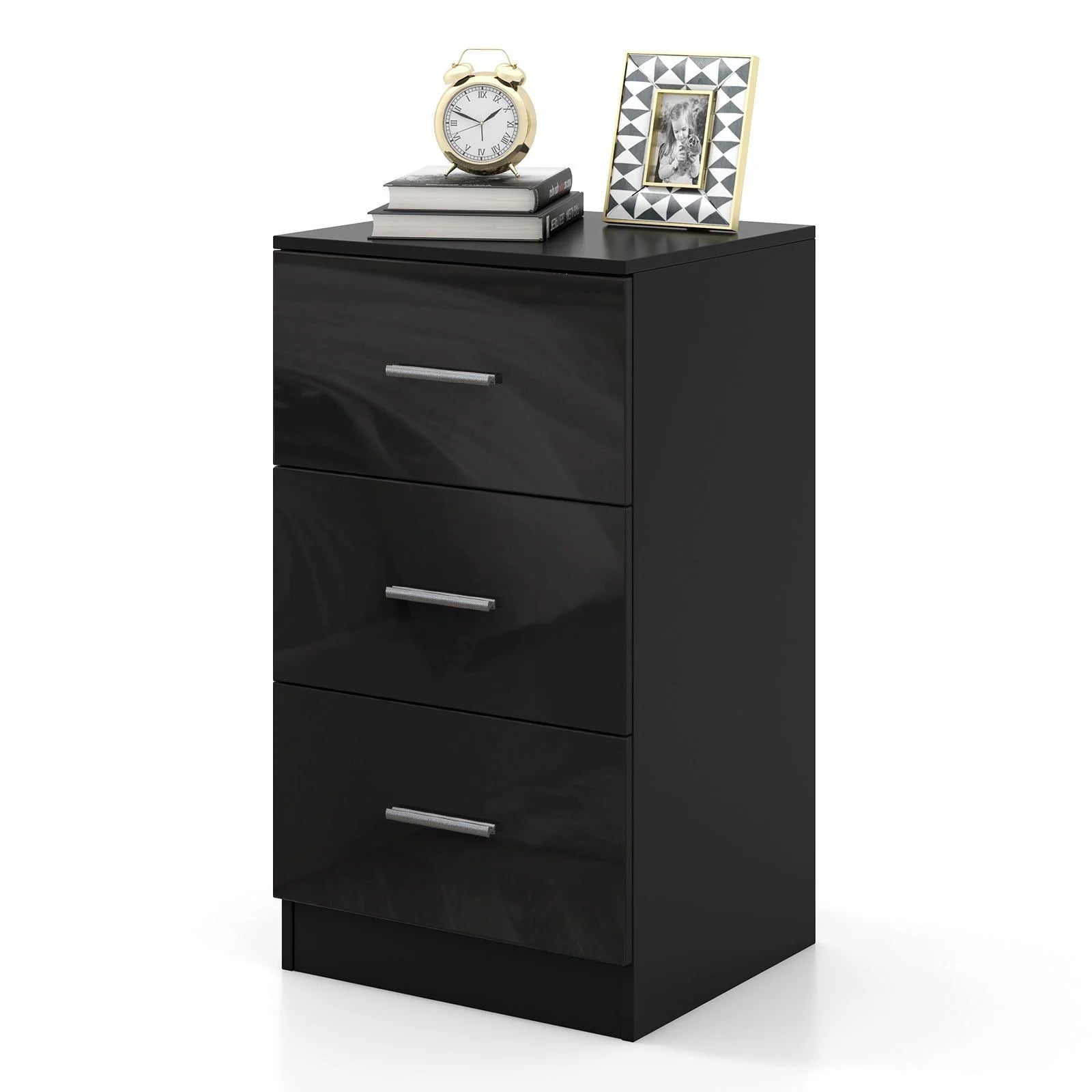 3-Drawer Wooden Dresser with Anti-Tip Safety Feature