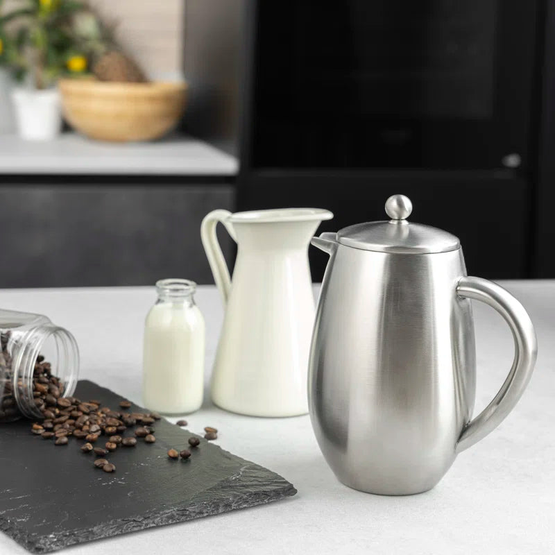 Café Olé 8 Cup Double Walled Straight Sided Cafetiere Coffee Maker