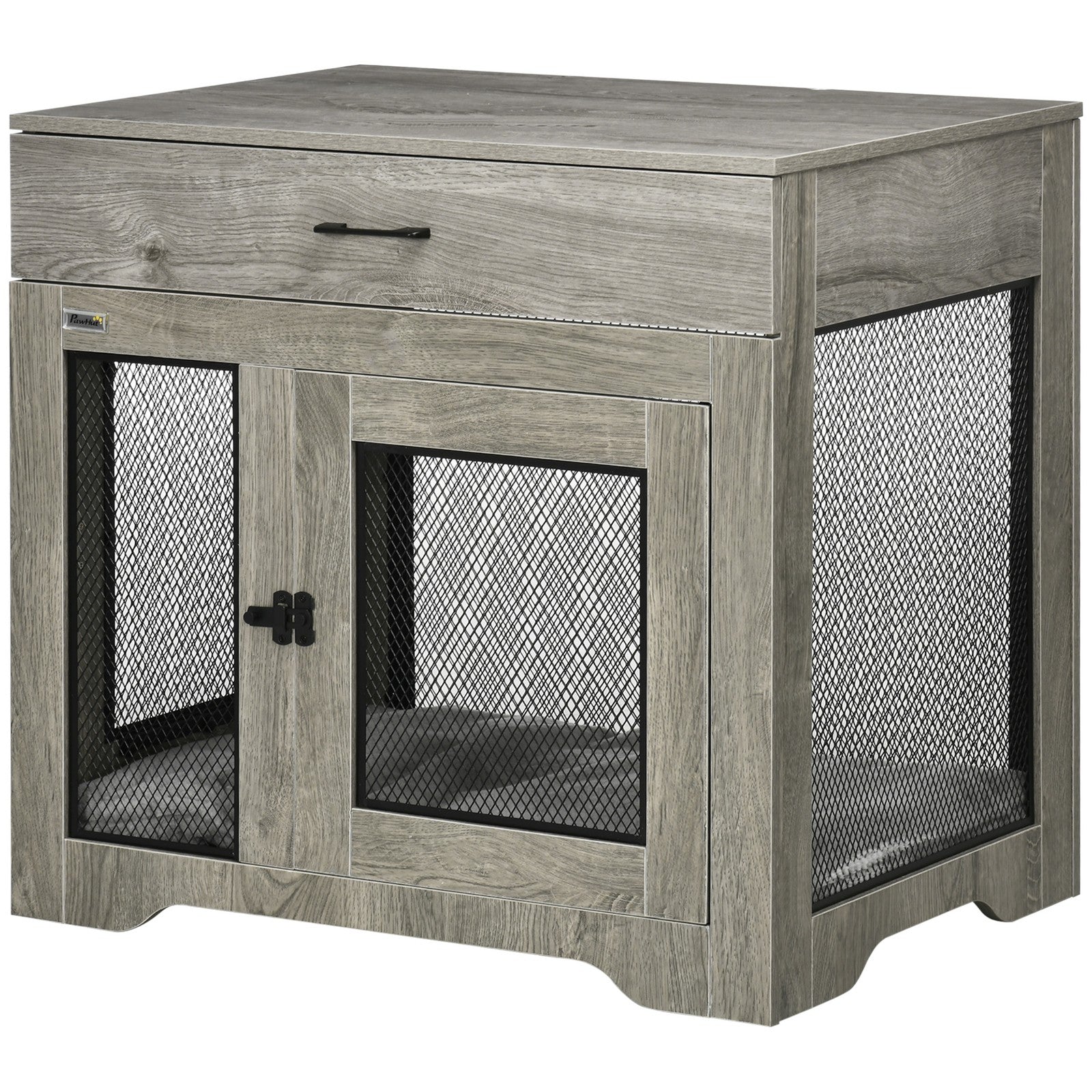Double-Door Dog Kennel Furniture Pet Crate, for Medium Dogs, Indoor Use - Grey