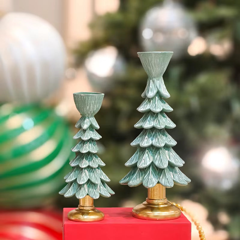 Christmas Tree Candle Holder, Creative Holiday Resin Craft, Christmas Atmosphere Decoration Ornament