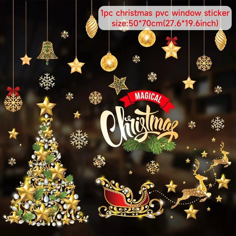 Festive Christmas Window Stickers - Merry Christmas Decor the Perfect Xmas and Holiday Gifts!