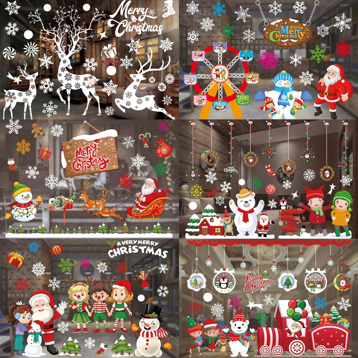 Festive Christmas Window Stickers - Merry Christmas Decor the Perfect Xmas and Holiday Gifts!