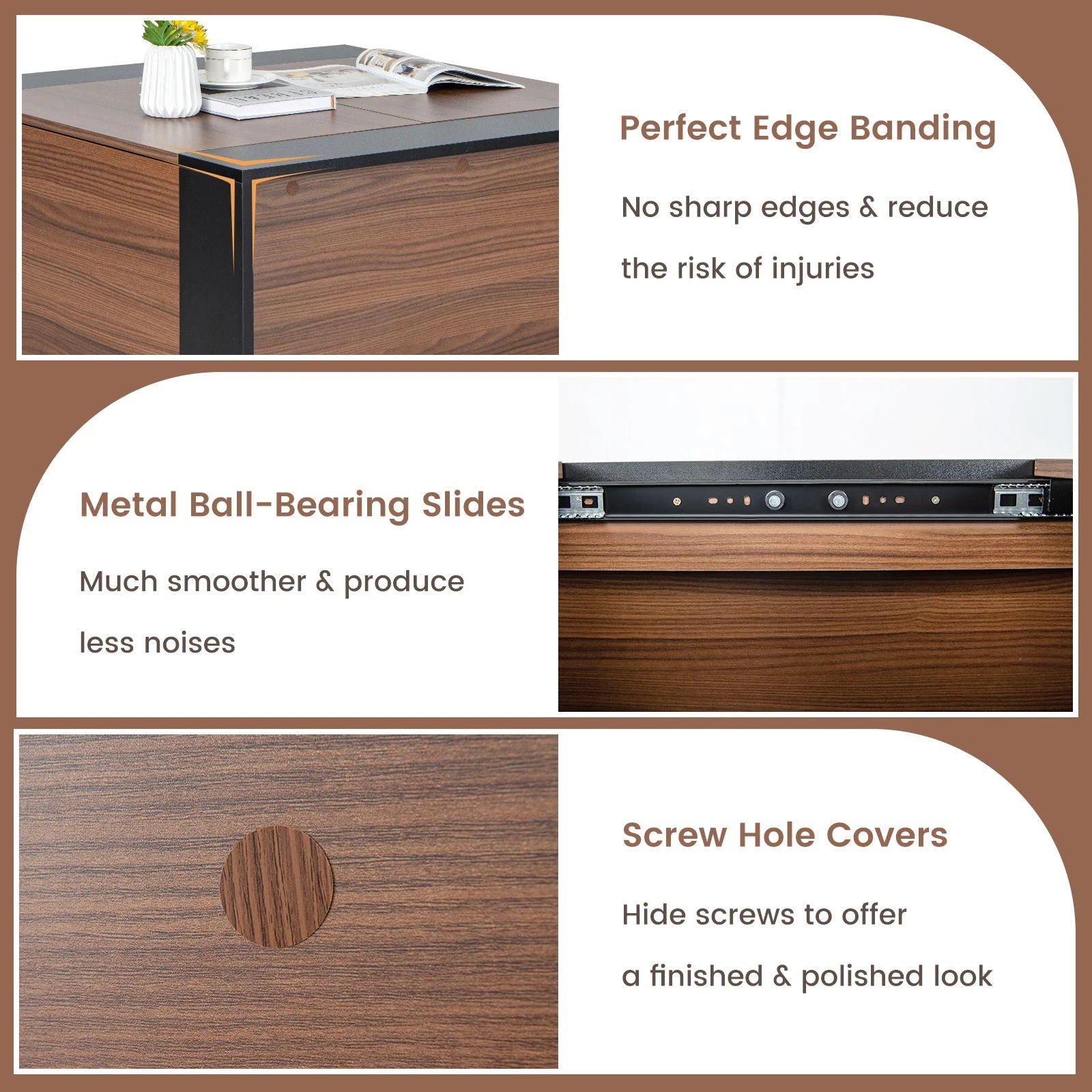 92cm Square Coffee Table with Sliding Top and Concealed Storage Compartment