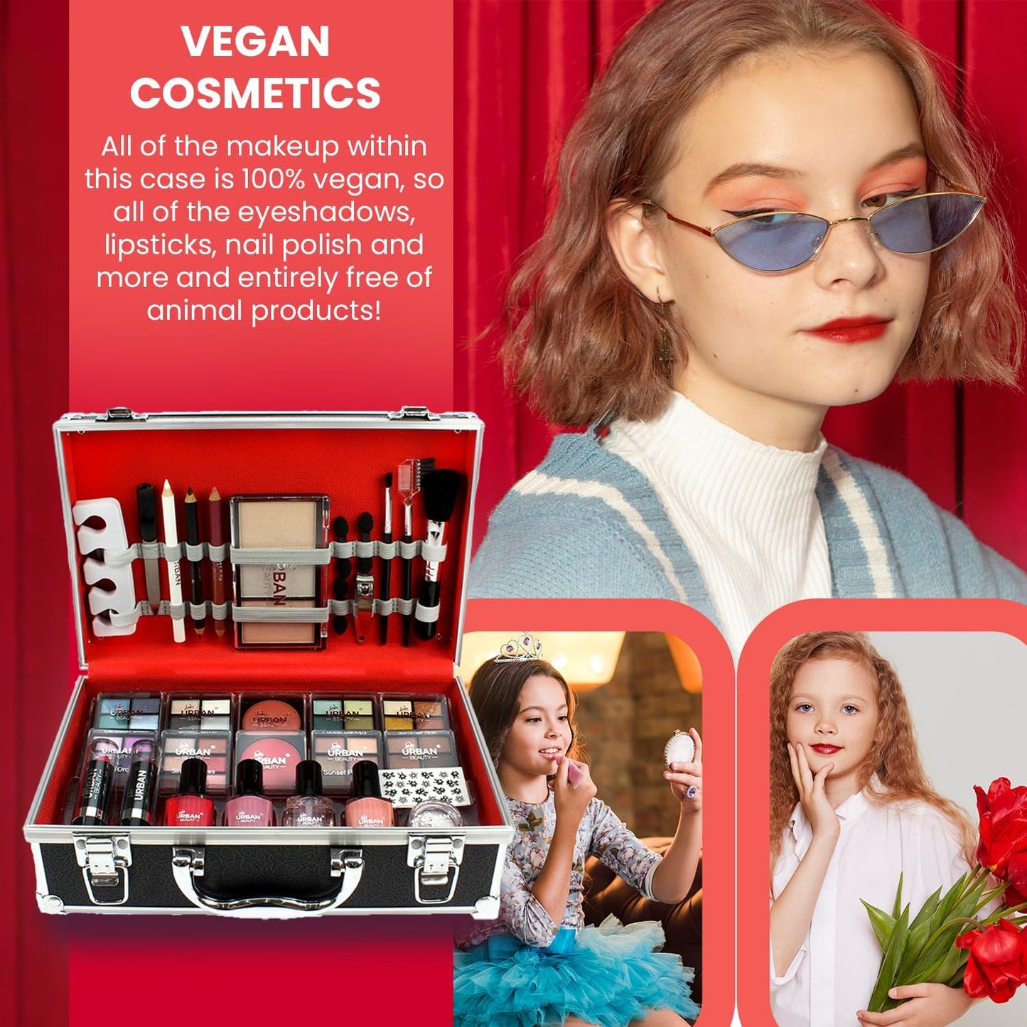 Urban Beauty Divine Vegan French Manicure Makeup Collection – 76-Piece Ultimate Vanity Set