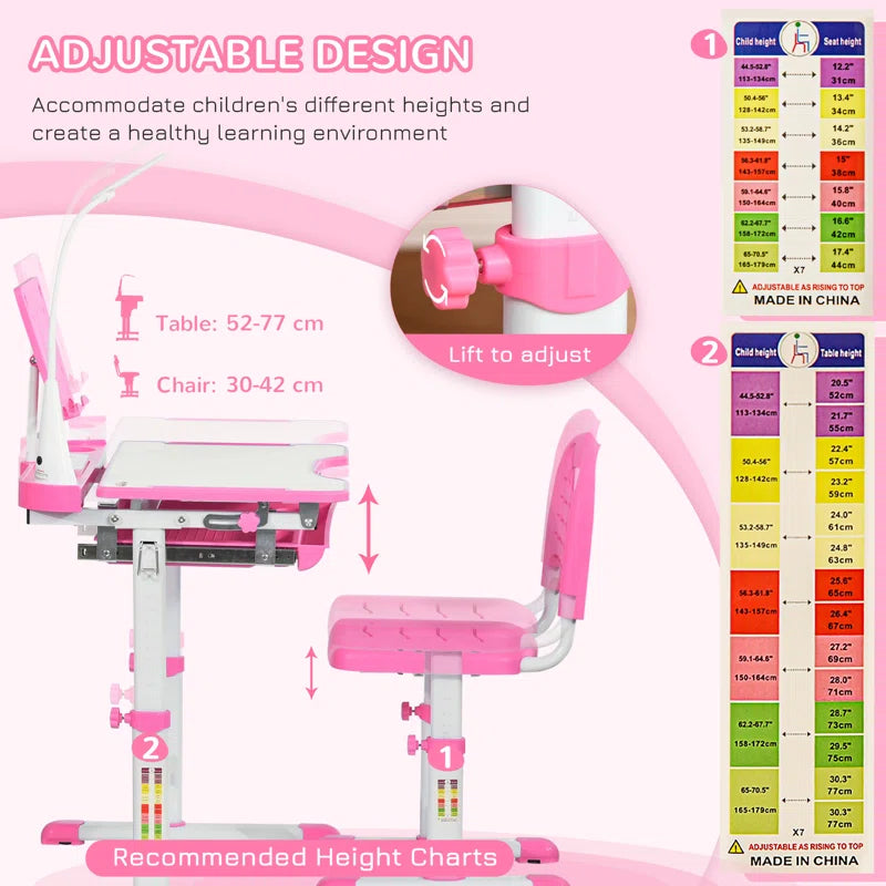 Rik 70Cm Writing Desk Chair Set