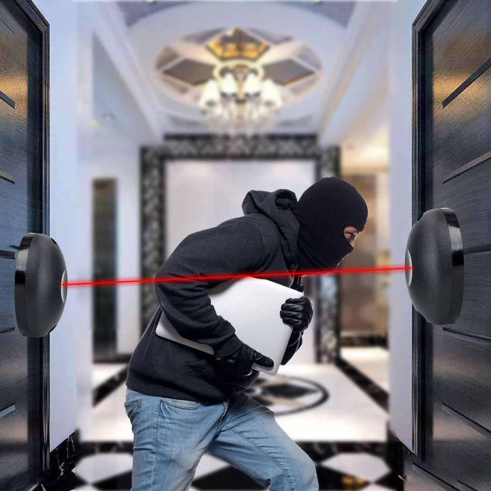 External Positioning Alarm Detector - Single Beam Infrared Radiation Sensor for Gates, Doors, and Windows - Ultimate Hacking Prevention System