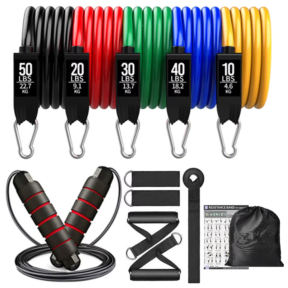 Fitness Exercises Resistance Bands Set for Home Gym - Weight 360Lbs