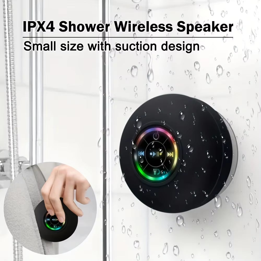 Ultimate Waterproof Bluetooth Speaker with Strong Suction Cup - Perfect for Bathroom, Outdoor, and Sports!