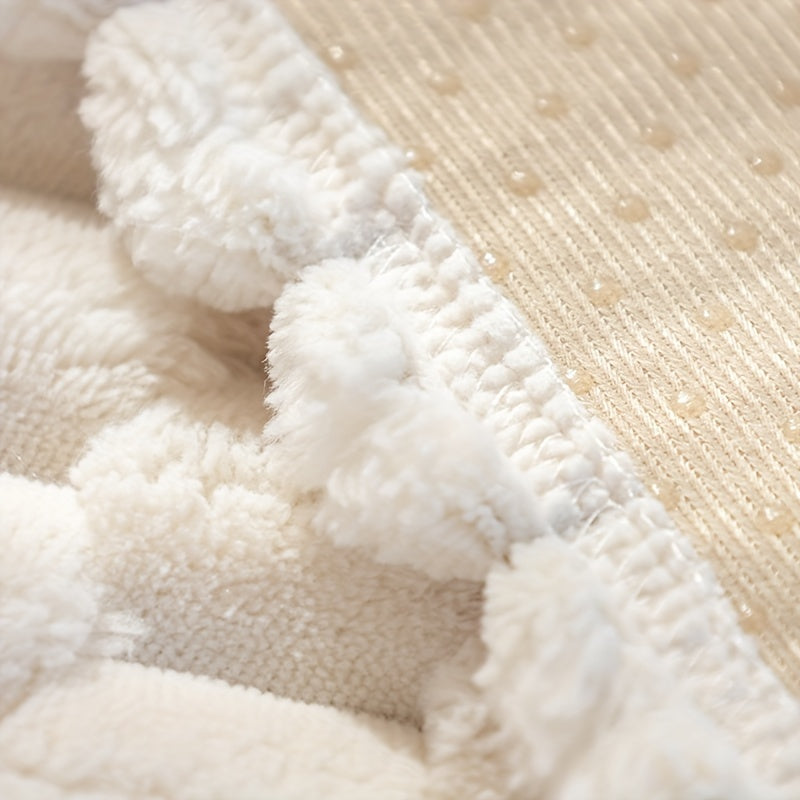 1PC Cozy Winter Plush Sofa Slipcover - Soft, Non-Slip, Water-Resistant Furniture Protector with Elegant Design for Bedroom, Office, Living Room Home Decor - Easy to Clean, Machine Washable, and Durable