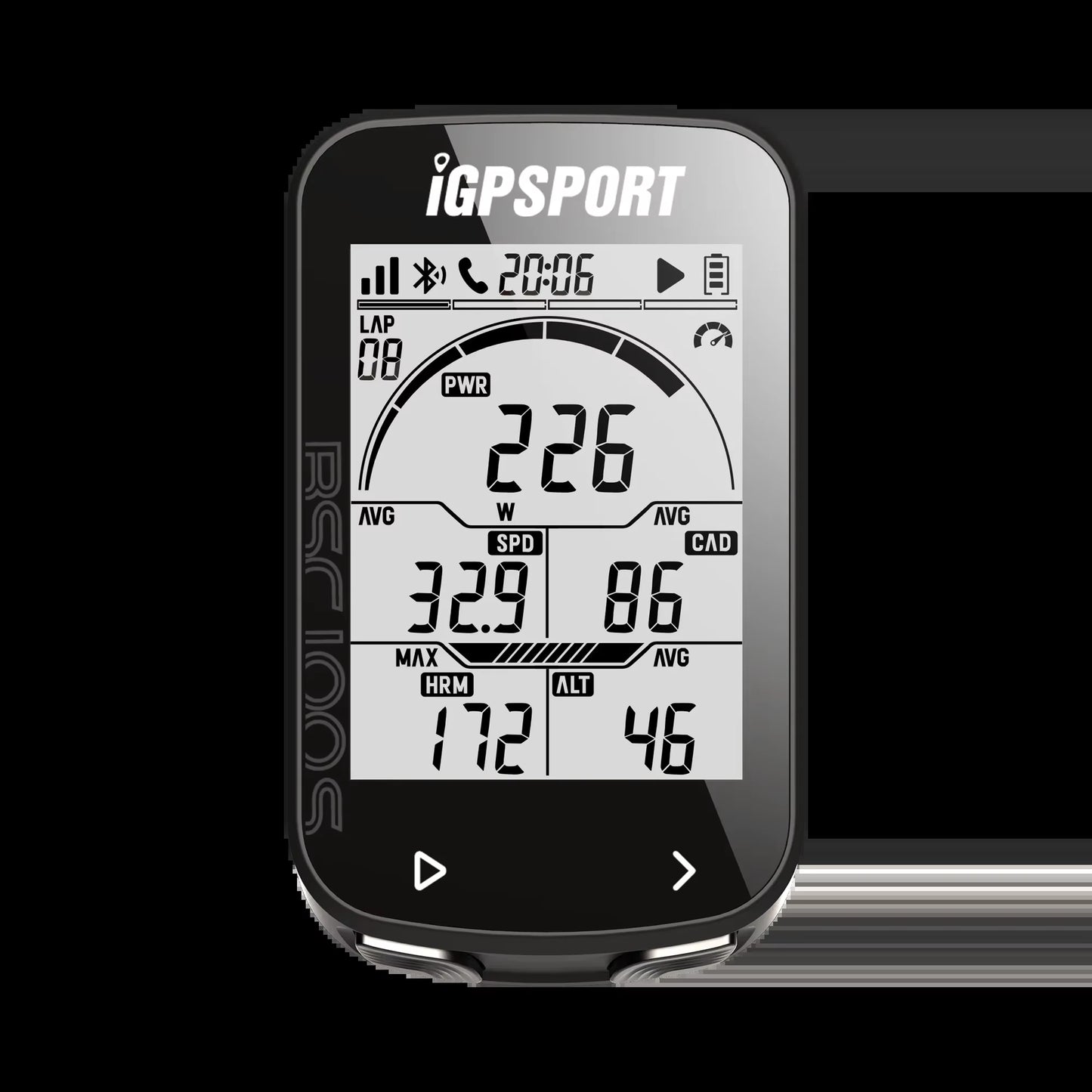 BSC100S Wireless GPS Bike Computer - Digital Speedometer & Odometer for Cyclists