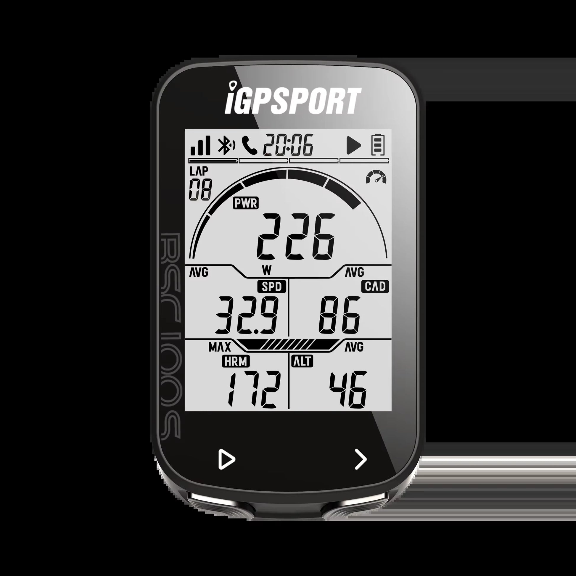 BSC100S Wireless GPS Bike Computer - Digital Speedometer & Odometer for Cyclists