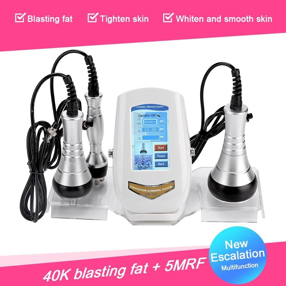 Professional RF Body Contouring and Fat Cavitation Machine for Skin Tightening and Cellulite Reduction (UK Plug)