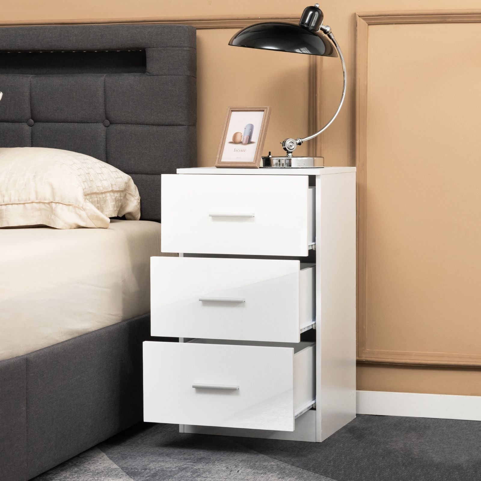 3-Drawer Wooden Dresser with Anti-Tip Safety Feature