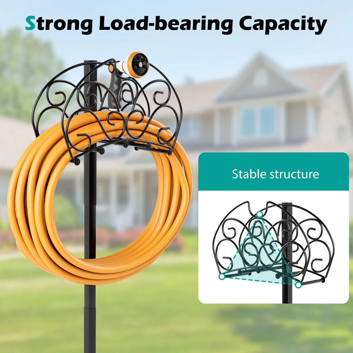 Outdoor Garden Hose Holder for Lawn and Landscape Use