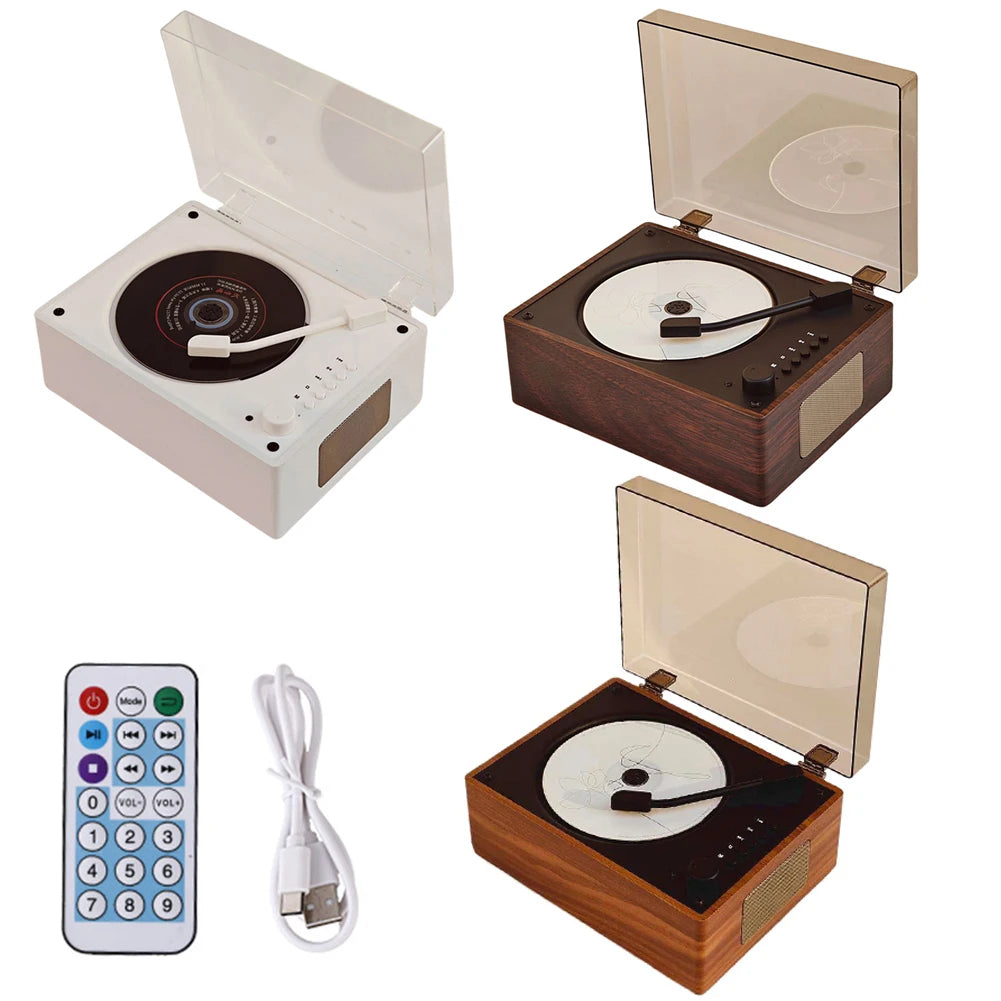 Versatile Home Music Player - Rechargeable CD Player with Bluetooth 5.0, Remote Control, USB & AUX Support - Perfect for Desktop Decor