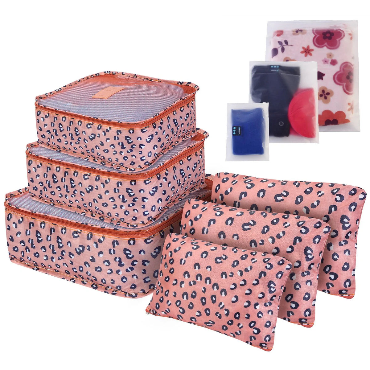 9-Piece Clothes Storage Bag Set - Water-Resistant Travel Luggage Organizers for Blouses, Hosiery, Stockings, and Underwear