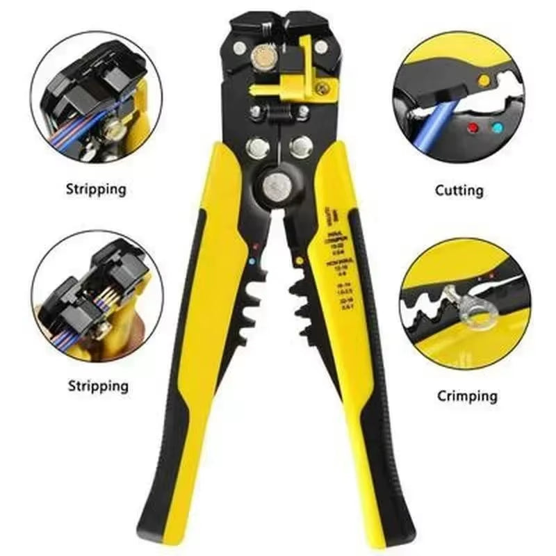 Adjustable Automatic Wire Stripper and Crimper - Multifunctional Pliers for Effortless Cable Cutting and Terminal Handling