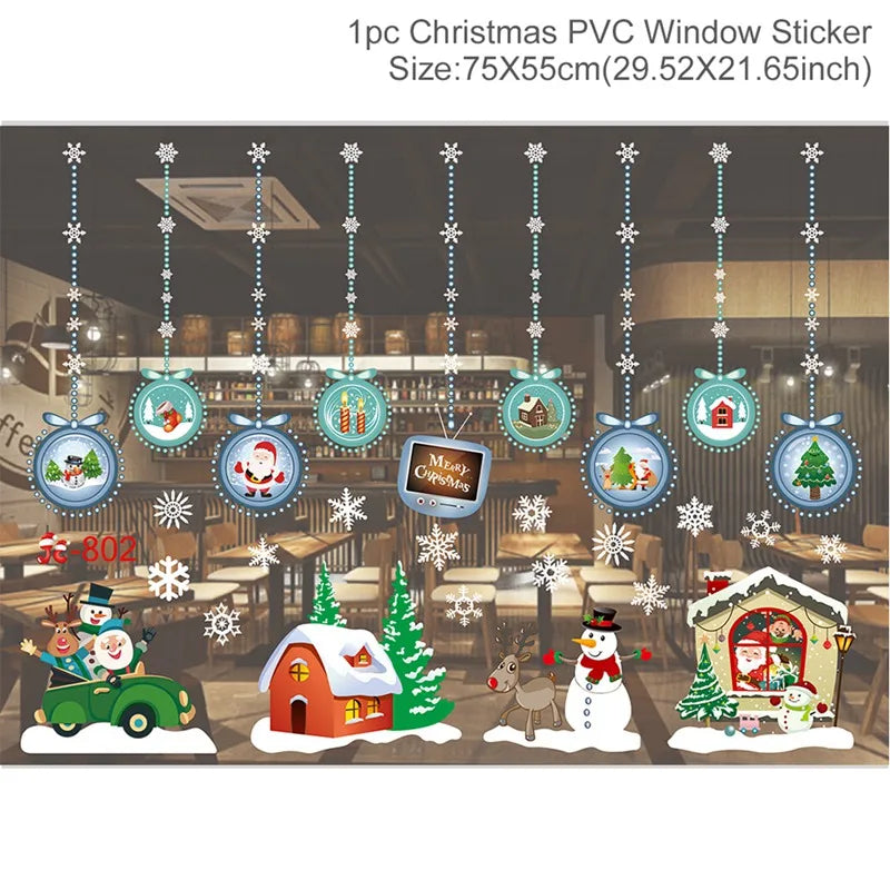 Festive Christmas Window Stickers - Merry Christmas Decor the Perfect Xmas and Holiday Gifts!