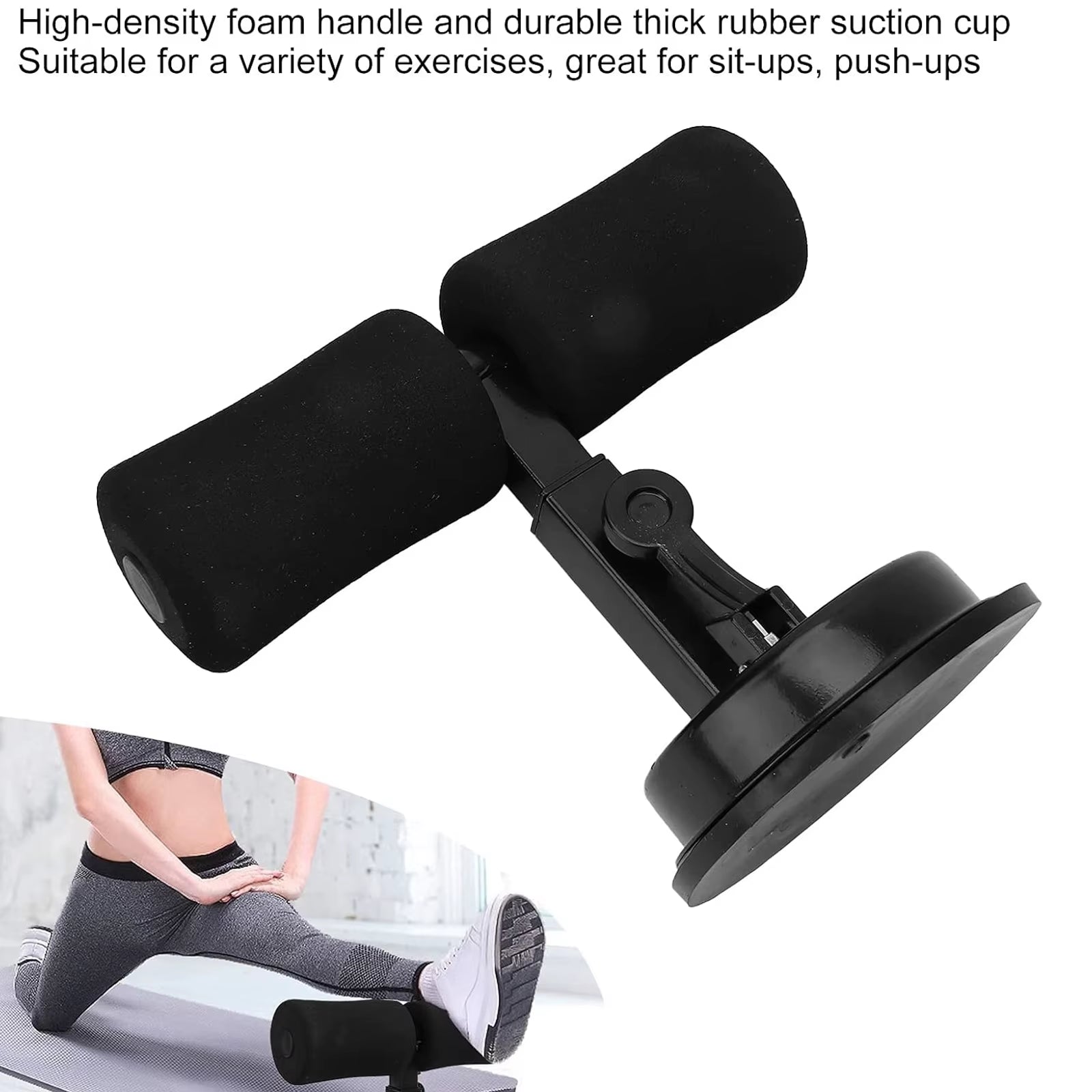 Suction Cup Sit-Up Assist Device - Portable Ab Workout Trainer for Home Gym with Non-Slip Base