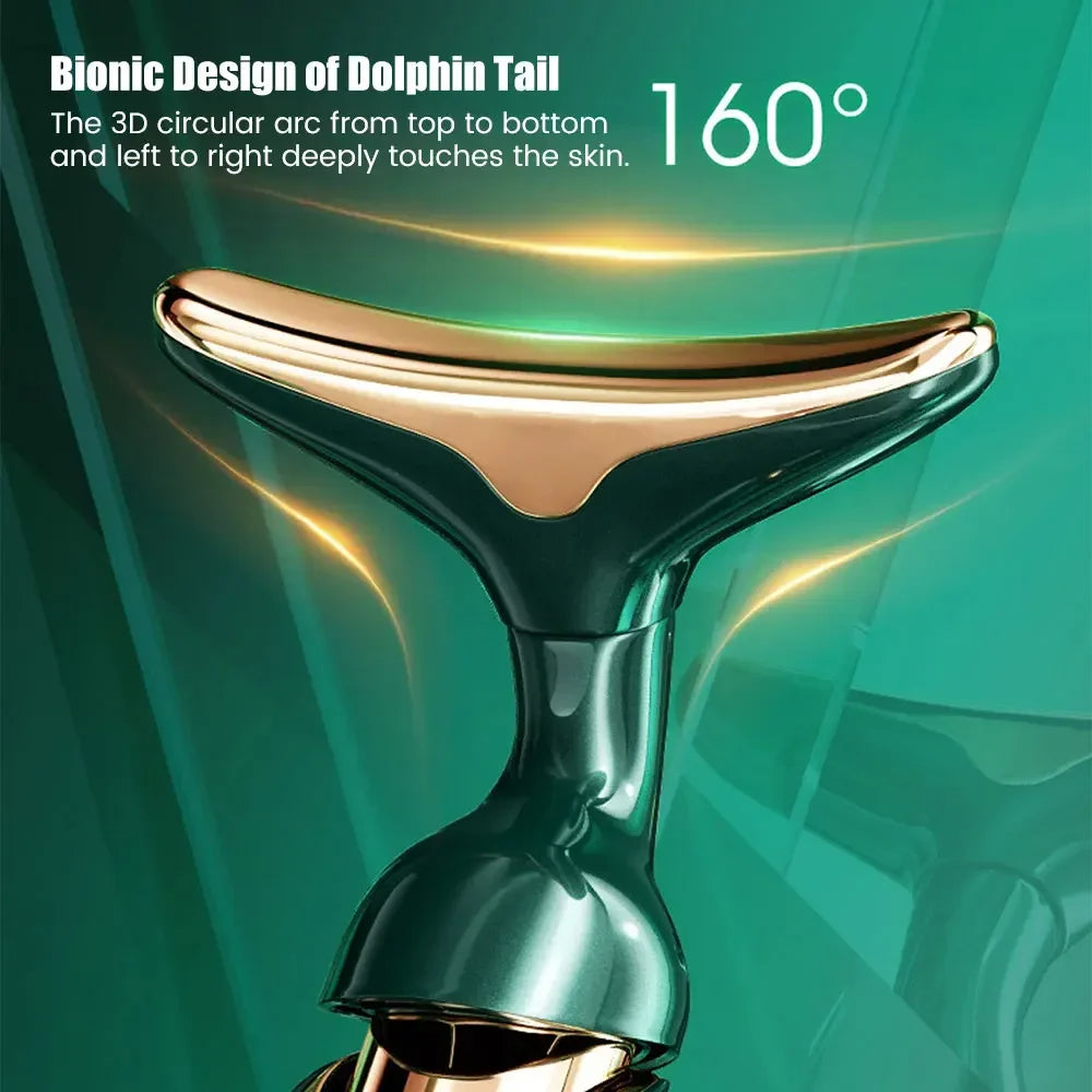 Rejuvenate Your Skin: 3-in-1 EMS Facial Lifting Device for Neck, Face & Eyes - Anti-Aging Massager for Youthful Glow