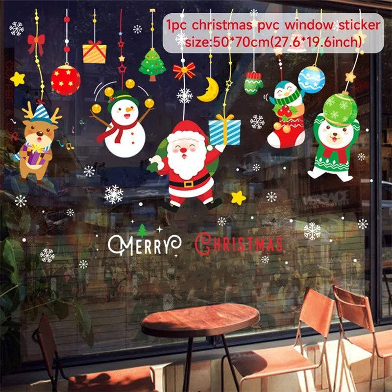 Festive Christmas Window Stickers - Merry Christmas Decor the Perfect Xmas and Holiday Gifts!
