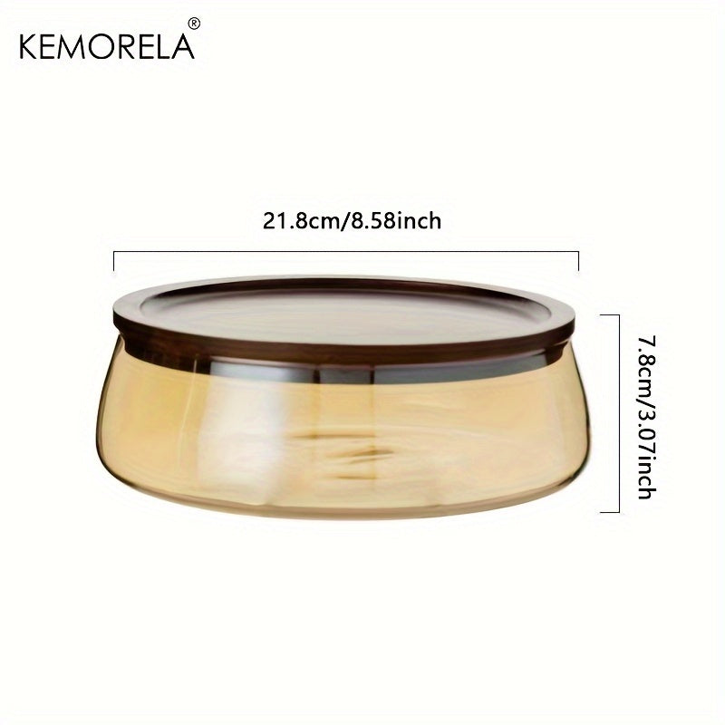 Wooden Trays Glass Bowl Nuts Fruits Food Container