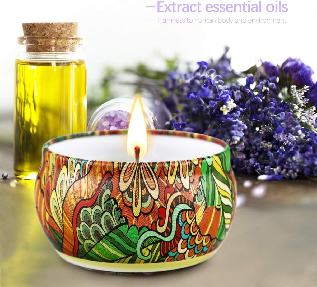 Indulge Her Senses: 12-Pack Long-Burning Soy Wax Candle Gift Set with Essential Oils for Birthdays and Special Occasions