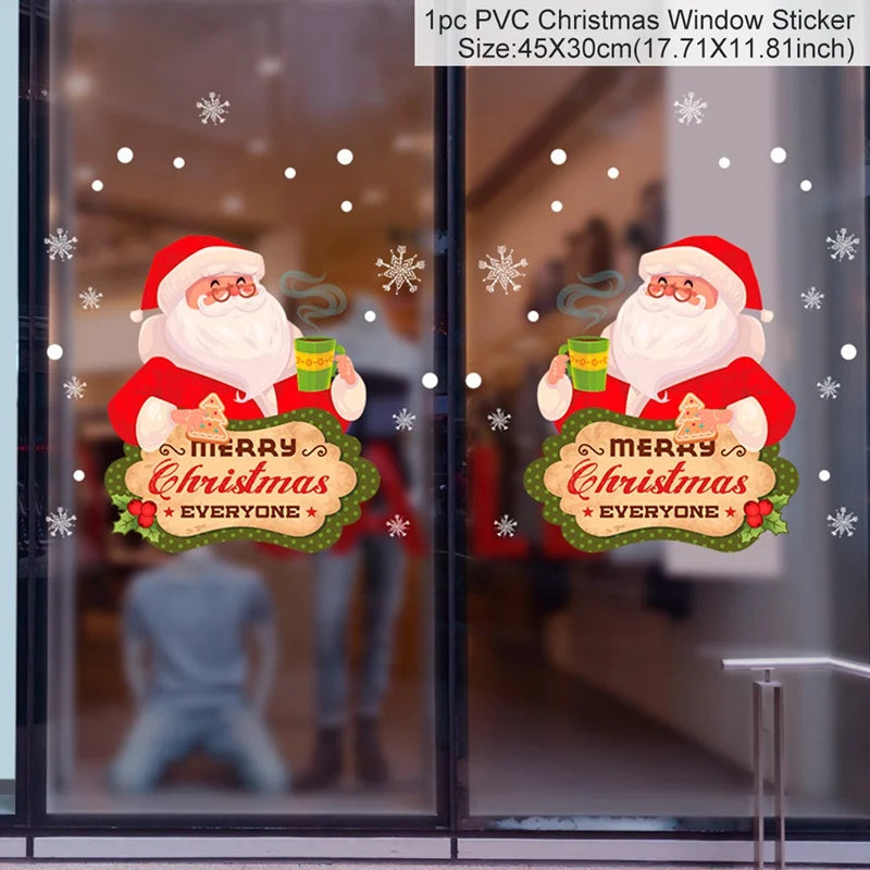 Festive Christmas Window Stickers - Merry Christmas Decor the Perfect Xmas and Holiday Gifts!