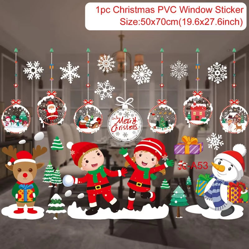 Festive Christmas Window Stickers - Merry Christmas Decor the Perfect Xmas and Holiday Gifts!