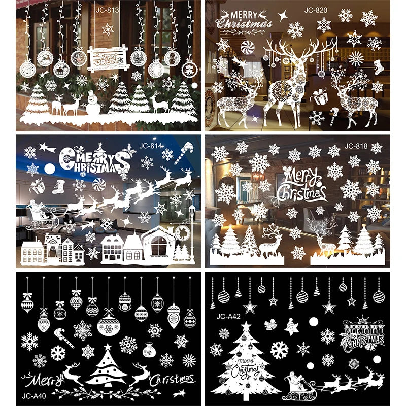 Festive Christmas Window Stickers - Merry Christmas Decor the Perfect Xmas and Holiday Gifts!