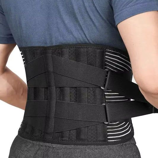 Adjustable Lower Back Brace - Breathable Lumbar Support Belt for Pain Relief and Spine Decompression