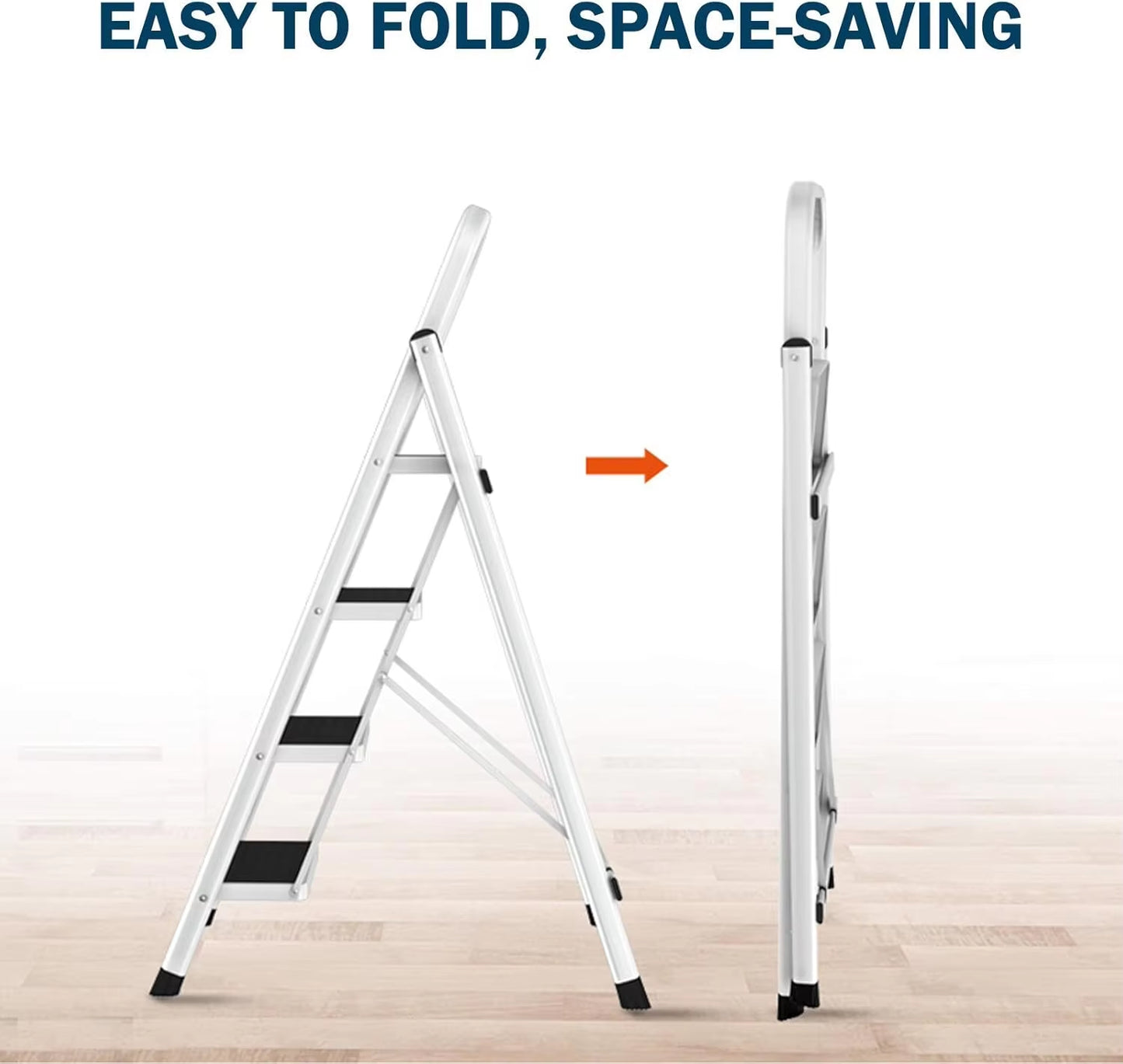 Portable Foldable Stepladder anti Slip Feet for Indoor or Outdoor use