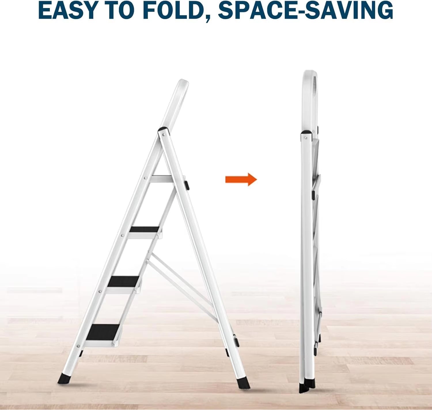 Portable Foldable Stepladder anti Slip Feet for Indoor or Outdoor use