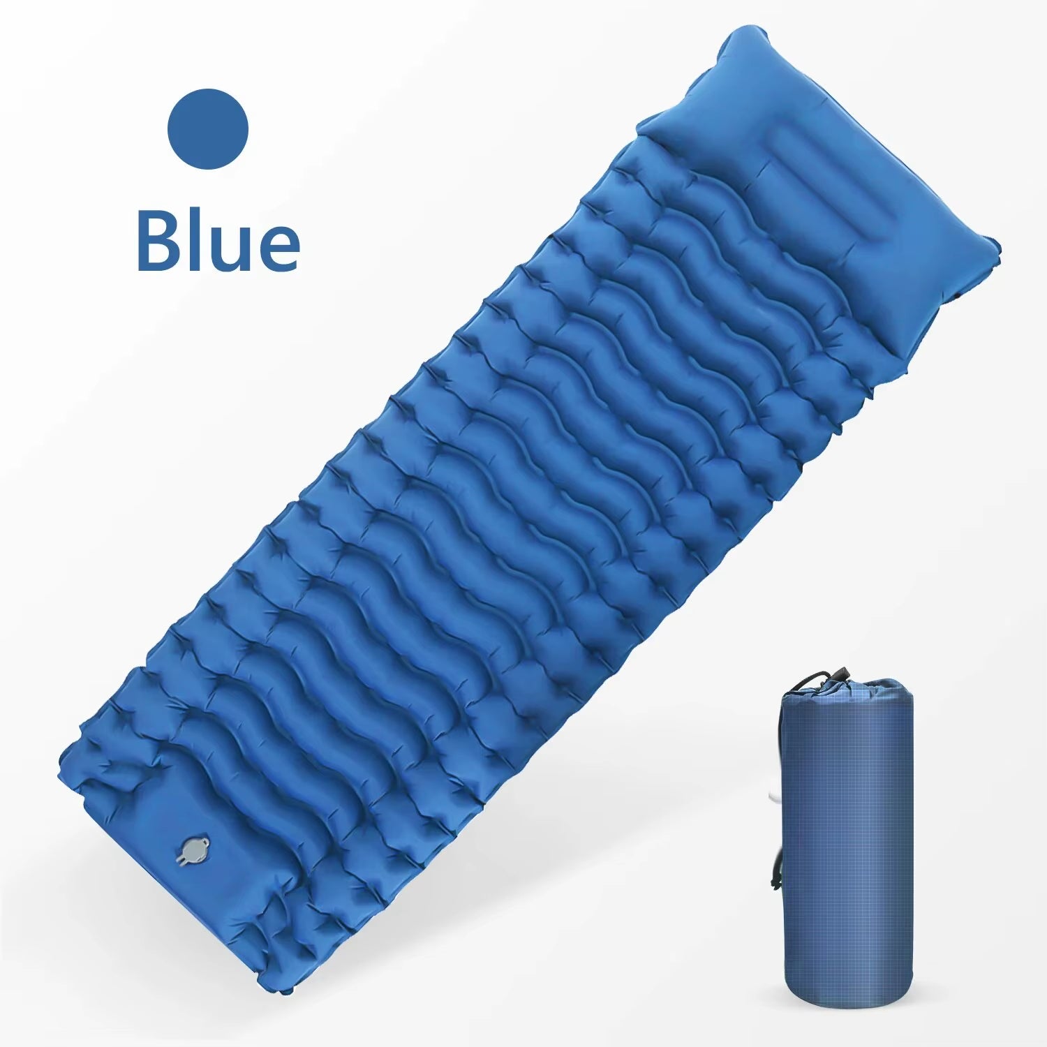WESTTUNE Outdoor Camping Inflatable Mattress Thicken Sleeping Pad with Built-In Pillow & Pump Air Mat for Travel Hiking Climbing