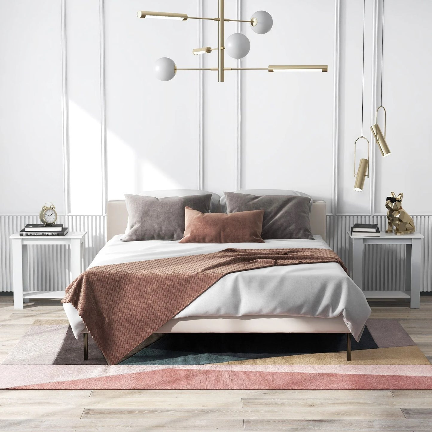 Stylish 2-Tier End Table with Storage Shelf for Small Spaces