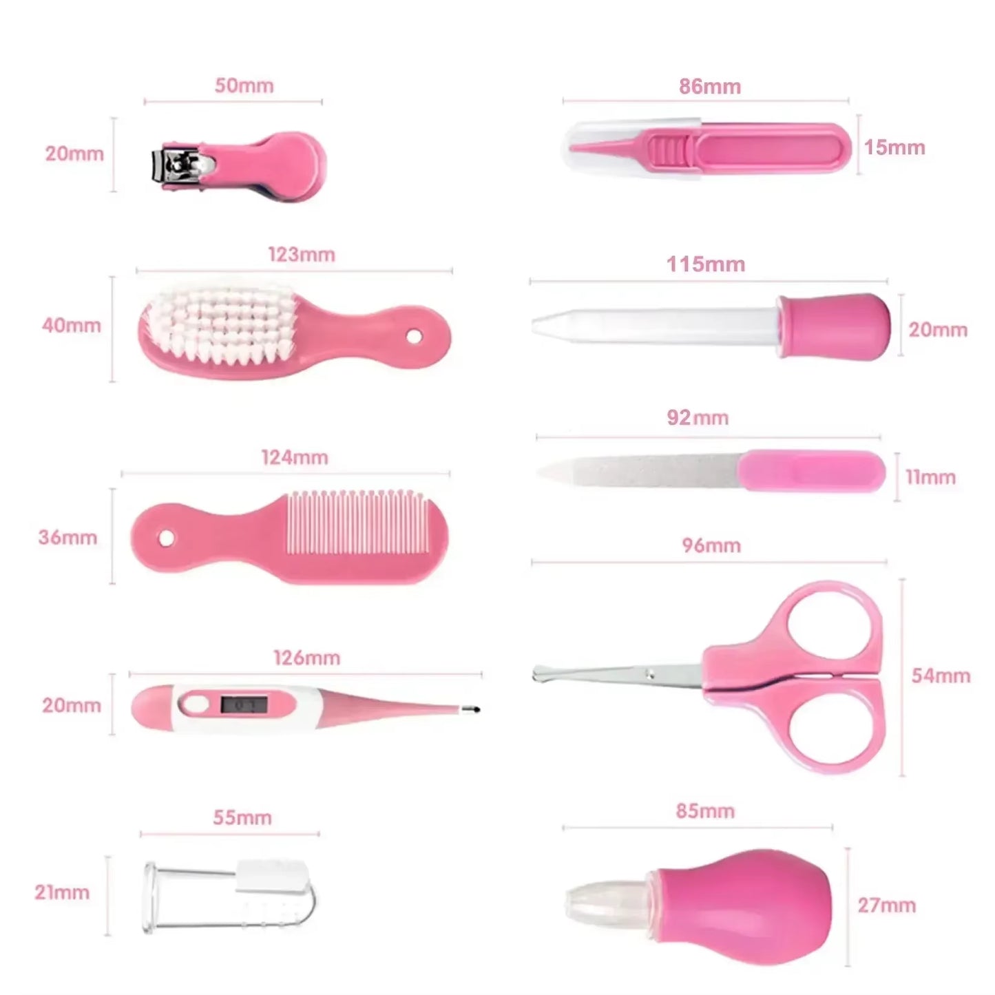 Complete Baby Health Care Kit - 10 Essential Tools for Nail, Hair, Grooming, and Oral Care