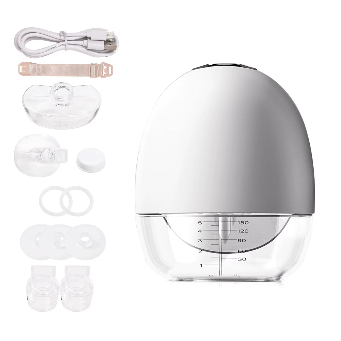 Portable Hands-Free Electric Breast Pump with LED Screen - 4 Modes, 9 Suction Levels, Low Noise