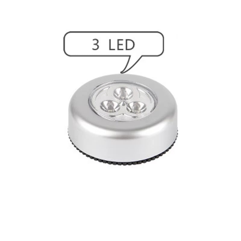 Stylish 3/4 LED Mini Touch Night Light - Wireless Cabinet & Outdoor Lamp for Kitchen & Wardrobe