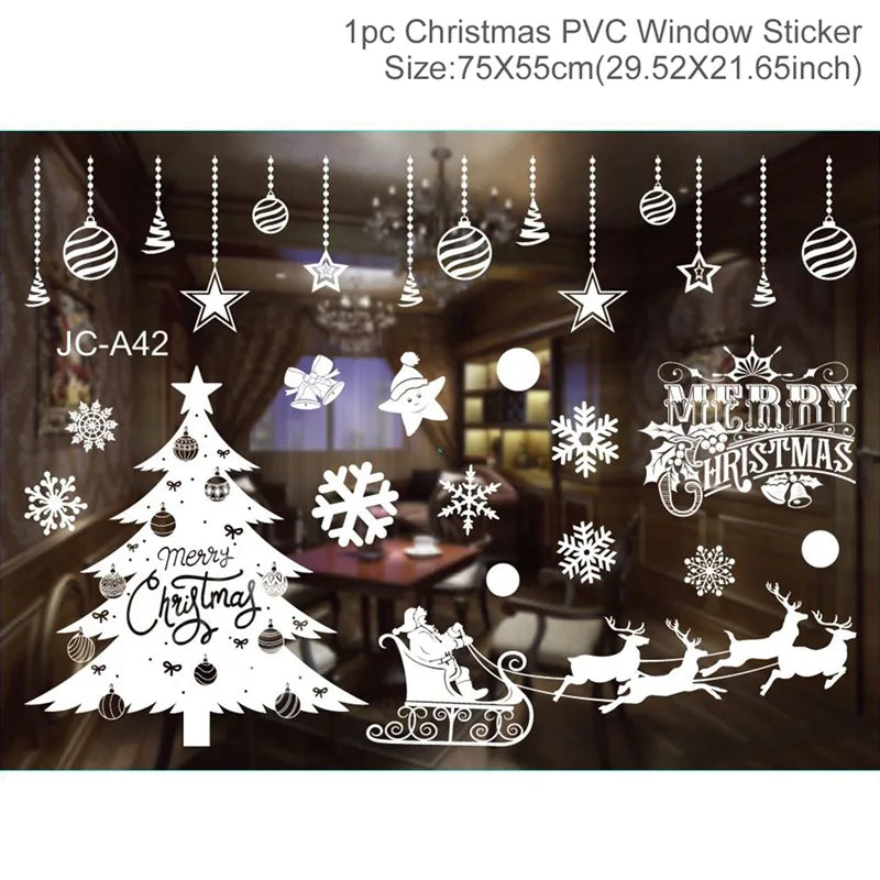 Festive Christmas Window Stickers - Merry Christmas Decor the Perfect Xmas and Holiday Gifts!