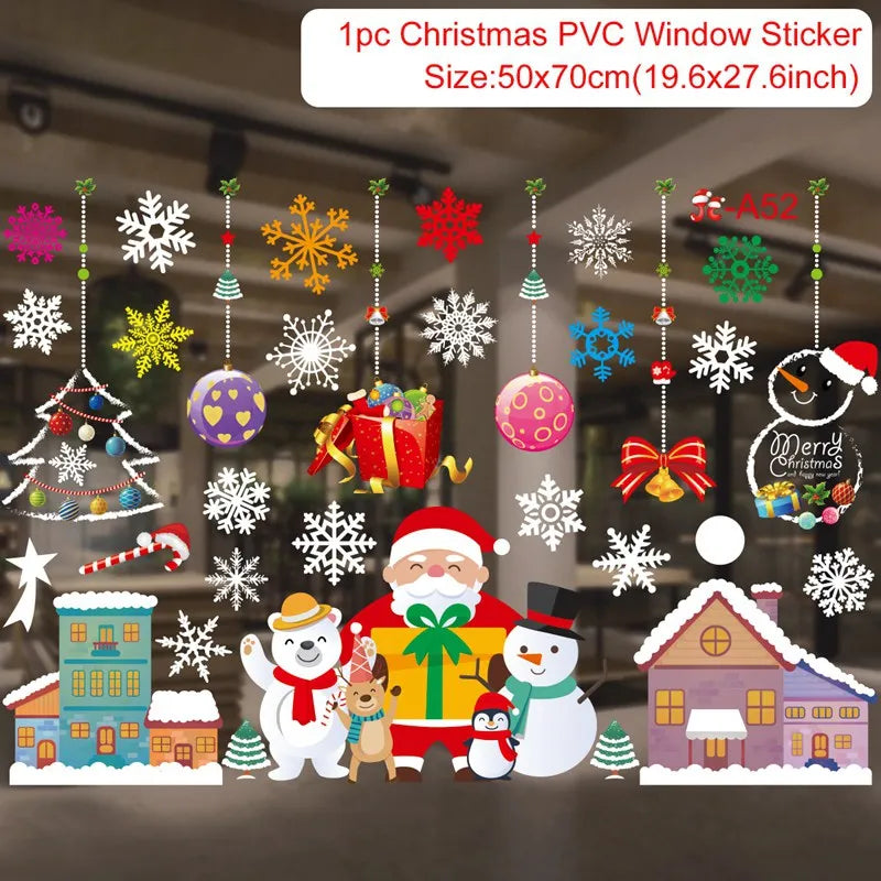 Festive Christmas Window Stickers - Merry Christmas Decor the Perfect Xmas and Holiday Gifts!