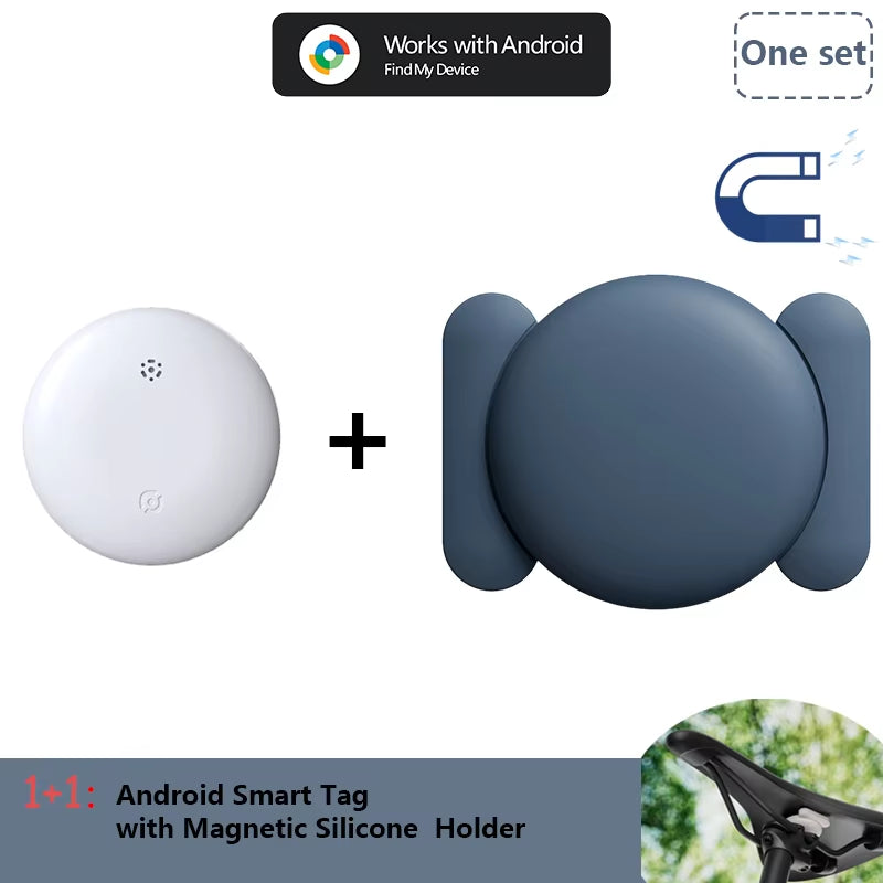 Premium Waterproof Android Airtag with Magnetic Holder – Shockproof Smart Tracker Compatible with Google Find My